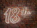 Неоновая надпись 18 восемнадцать
