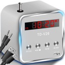 GŁOŚNIK BEZPRZEWODOWY PRZENOŚNY MINI RADIO FM LED BLUETOOTH AUX EKRAN LCD