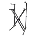 STATYW STOJAK pod KEYBOARD KLAWISZE PIANINO ORGANY PODWÓJNY REGULOWANY