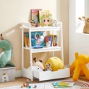 Детский книжный шкаф с ящиком для игрушек Полки для хранения KMB31-W
