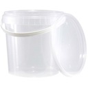 Ведро пластиковое с крышкой, пищевое, 1л.