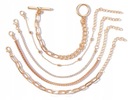 Set Náramok Chanelka retiazka pancierová zlatá Celková dĺžka 18 cm