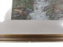 Akvarelový obraz krajina park 73x60 1898 r. XIX storočia. Šírka produktu 60 cm