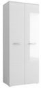 2D шкаф Гардероб FRANCO 80 см Белый глянец