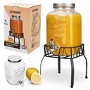 SŁÓJ Z KRANIKIEM I STOJAKIEM 4L SŁOIK NA STOJAKU DYSTRYBUTOR NA LEMONIADĘ