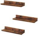 НАБОР НАСТЕННЫХ ПОЛОК ИЗ 3 ПРЕДМЕТОВ 38 x 10 см РУСТИЧЕСКИЙ КОРИЧНЕВЫЙ ЛОФТ