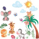 НАКЛЕЙКИ НА НАСТЕНУ С ЖИВОТНЫМИ САФАРИ 180CMX100CM