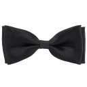 КЛАССИЧЕСКИЙ ДВОЙНОЙ ЧЕРНЫЙ БАЗОВЫЙ ГАЛСТУК-БАБОЧКА