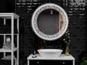 Зеркало для ванной комнаты диаметром 50 см со светодиодной подсветкой и круглой подсветкой