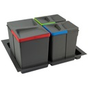 Контейнер для сортировки мусора 60 1х12л, 2х6л EMUCA