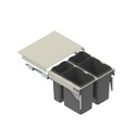 REJS SEGREGO Сортировщик Ящик для мусора 60 В=320 Д=480 2x15л + 2x7л серый