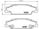 ZAPATAS PARTE TRASERA BREMBO P 09 007 