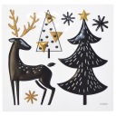 РОЖДЕСТВЕНСКИЕ НАКЛЕЙКИ ЗОЛОТО-СЕРЕБРЯНЫЕ РОЖДЕСТВЕНСКАЯ ЕЛКА ОЛЕНЬ