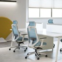 Офисный стул, эргономичный дизайн, белый ergo