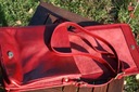 Pánska kožená taška cez rameno poštárka malá červená talianska Dĺžka popruhu 134 cm