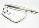 WSK 125 MUFFLER KNEE EXHAUST HANDLES QUALITY CHROME  photo 4