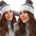 CZAPKA DAMSKA ZIMOWA CIEPŁA WYGODNA GRUBA KOBIECA SPORTOWA SZARA 2454