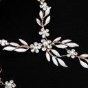 Sada svadobných šperkov Náušnice svadobný náhrdelník lístočky Materiál oceľ