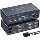 4733 4K HDMI KVM-ПЕРЕКЛЮЧАТЕЛЬ USB 3.0 TYPE-C HDMI 2.0 2X2 2 МИНИТОРА