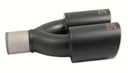 Насадка на глушитель ULTER SPORT, двойная черная, 90 мм