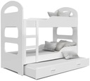 Двухъярусная кровать 190x80 белый доминик 3