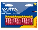 12 батарей LR03 Varta Longlife Max Power 1,5 В AAA