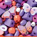 Korálky na výrobu šperkov náramky motýliky fialové Djeco Kód výrobcu DJ09810