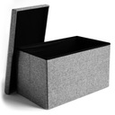 Skladacia látková taburetka DIEGO šedá veľkosť XL Výška nábytku 37 cm