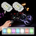 2SZT. БЕЗПРОВІДНА ФАРА МИГАЛКА LED (СВІТЛОДІОД) МІЦНИЙ БІЛИЙ + КОЛІР Z ПУЛЬТ  (17478999963) фото min 12