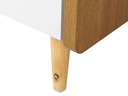 Szafka RTV jasne drewno z białym CUSTER Waga produktu z opakowaniem jednostkowym 37.4 kg