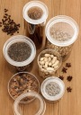 Круглая емкость для сыпучих продуктов объемом 0,6 л