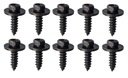 10X TORNILLO DE MONTAJE REMACHE PERNO PROTECCIÓN CUBREPASO PARAGOLPES PLACA NEGRO 5,5X19 