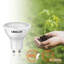 10 светодиодных ламп GU10 12 Вт = 95 Вт SMD 4000K нейтральный Premium LEDLUX не мигает