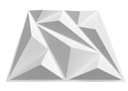 Настенная панель Настенное украшение 3D Звезда Звезда Треугольник Белый 30x30см ПВХ