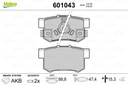 ZAPATAS DE FRENADO VALEO 601043 