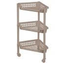 КОРЗИНЫ УГЛОВАЯ ПОЛКА ПОДСТАВКА НА КОЛЕСАХ 3 ПОЛКИ