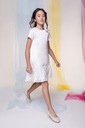 Sukienka tkaninowa rozkloszowana 122 Coccodrillo Kolor dodatkowy biały