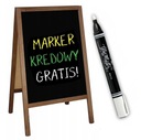 ДЕРЕВЯННЫЙ РЕКЛАМНЫЙ СТЕНД МАЛЕНЬКИЙ ПОДСТАВКА ДЛЯ МЕЛА БЕСПЛАТНЫЙ МАРКЕР