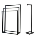 ТРЕХРУЧНАЯ ВЕСЕЛКА + ПОЛКА ДЛЯ БУМАГИ, ЧЕРНЫЙ МАТОВЫЙ