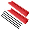 1SET PROTECTION FRONT FORKS MOTORCYCLE RED PLASTIC PROTECTION SHOCK ABSORBER  photo 7