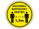 Наклейка «СОХРАНЯЙТЕ БЕЗОПАСНОЕ РАССТОЯНИЕ 1,5 м»