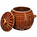 BECZKA CERAMICZNA KAMIONKOWA 1L GARNEK KAMIONKA DO KISZENIA OGÓRKÓW KAPUSTY