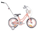 Rowerek dla dziewczynki prezent rower 14 cali dziecięcy 3-5 lat prowadnik