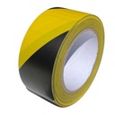 ЛЕНТА ПРЕДУПРЕЖДАЮЩАЯ ПВХ Виниловая напольная 50мм / 33м ЖЕЛТО-ЧЕРНАЯ