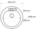 МОДЕРНО КРУГЛАЯ ГРАНИТНАЯ МОЙКА МАРТА 10 ЧЕРНАЯ