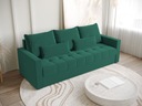 Sofa rozkładana z funkcją spania HOT pojemnik na pościel butelkowa zieleń Kolekcja HOT