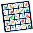 РОЖДЕСТВЕНСКИЕ НАКЛЕЙКИ АДВЕНТ-КАЛЕНДАРЬ 42 20x20