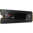 SSD|SAMSUNG|990 PRO s chladičom|4TB|M.2|PCIe Gen4|NVMe|TLC|Rýchlosť zápisu Maximálna rýchlosť zápisu 6900 MB/s