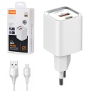 Зарядное устройство USB 20W PD QC3.0 Кабель USB-A microUSB