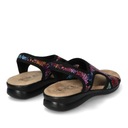 Dámske sandále Zasúvacie Sanital Flex 8030.17 Čierne Kvetinový Vzor 37 Výška podpätku/platformy 3 cm